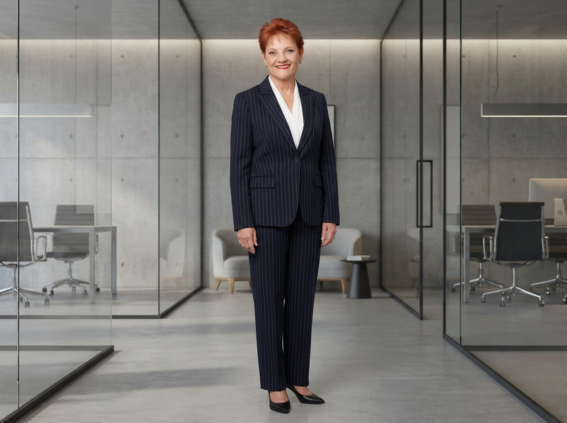 Modern Pinstripe Business Suit